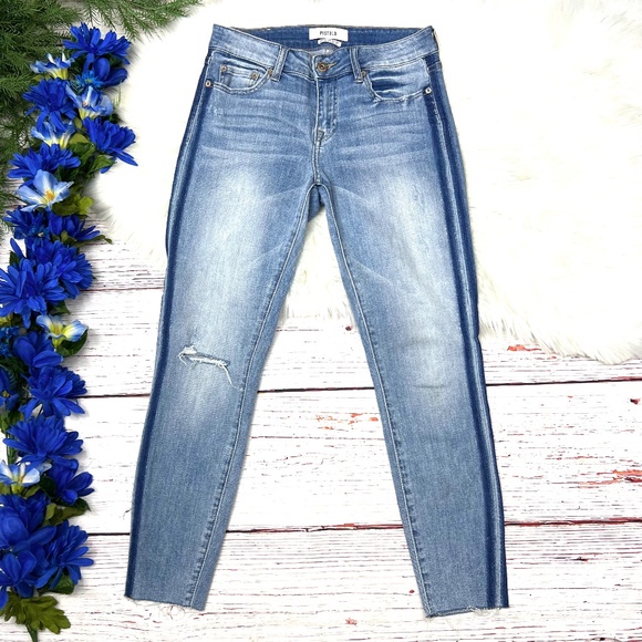 pistola Denim - •👖|•PISTOLA•| Skinny Racing Striped Jeans👖